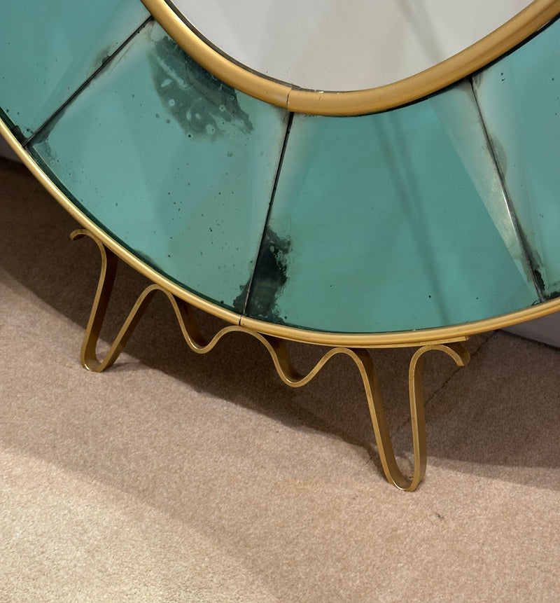 Cristal Arte Large Scale Oval Floor Mirror, Italy 1960&