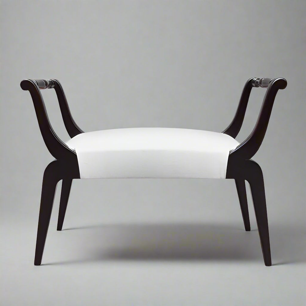 Single Ebonized Italian Bench , 1950's
