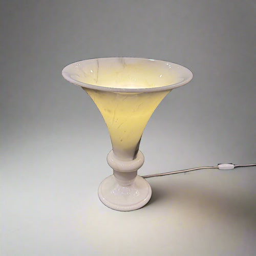 Pair of Polished Marble Urn Lamps