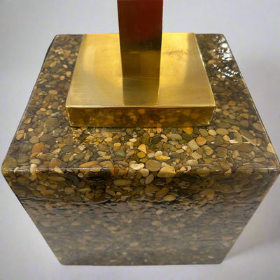 Pair of Modernist Resin and Stone Table Lamps