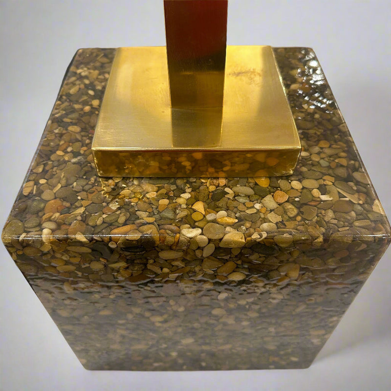Pair of Modernist Resin and Stone Table Lamps
