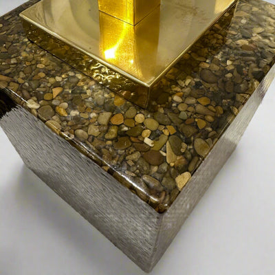 Pair of Modernist Resin and Stone Table Lamps