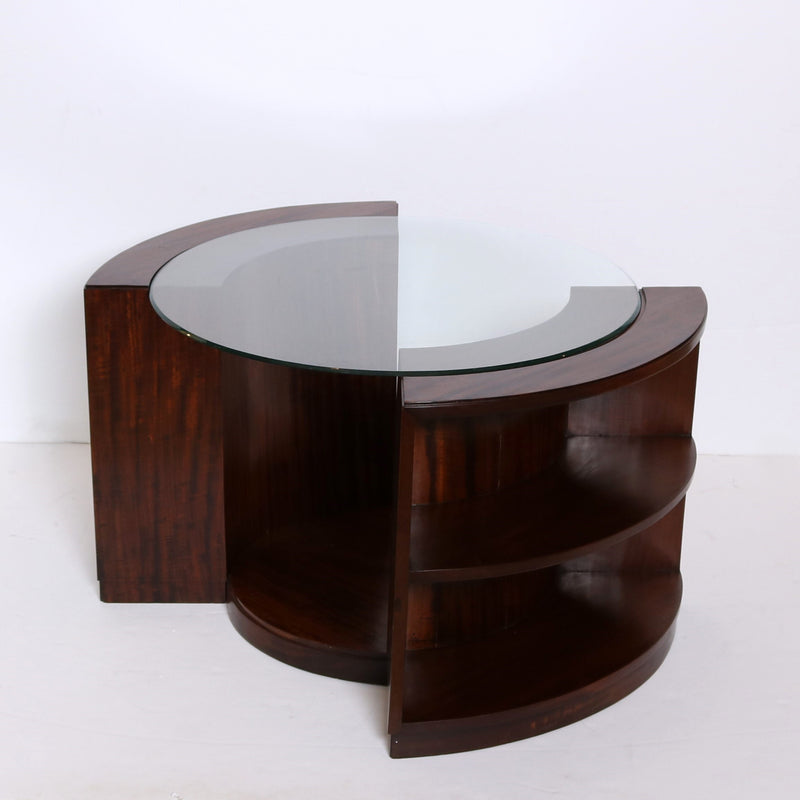 French Art Deco Walnut Table 1930