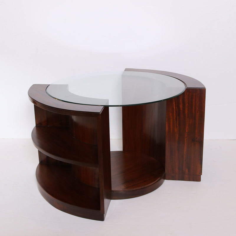 French Art Deco Walnut Table 1930
