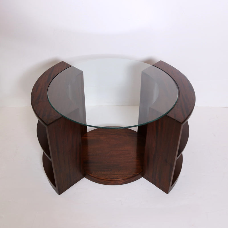 French Art Deco Walnut Table 1930
