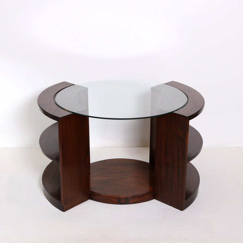 French Art Deco Walnut Table 1930