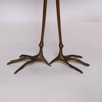 Pair of Side Tables, Model "Traccia" in Gold, Design by Meret Oppenheim, Executed by Simon International, 1970s