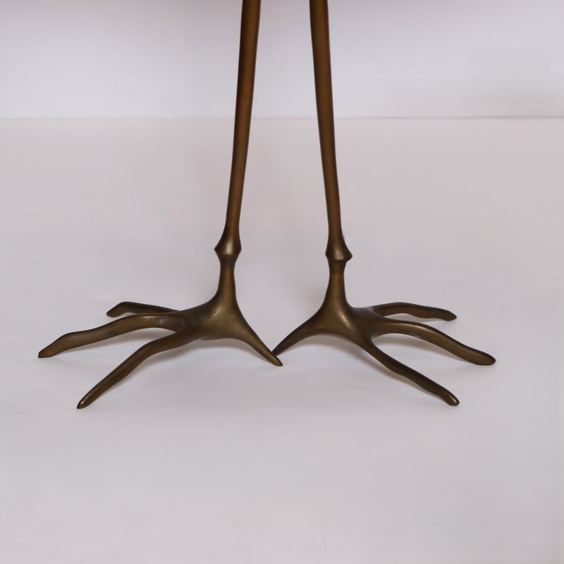 Pair of Side Tables, Model "Traccia" in Gold, Design by Meret Oppenheim, Executed by Simon International, 1970s