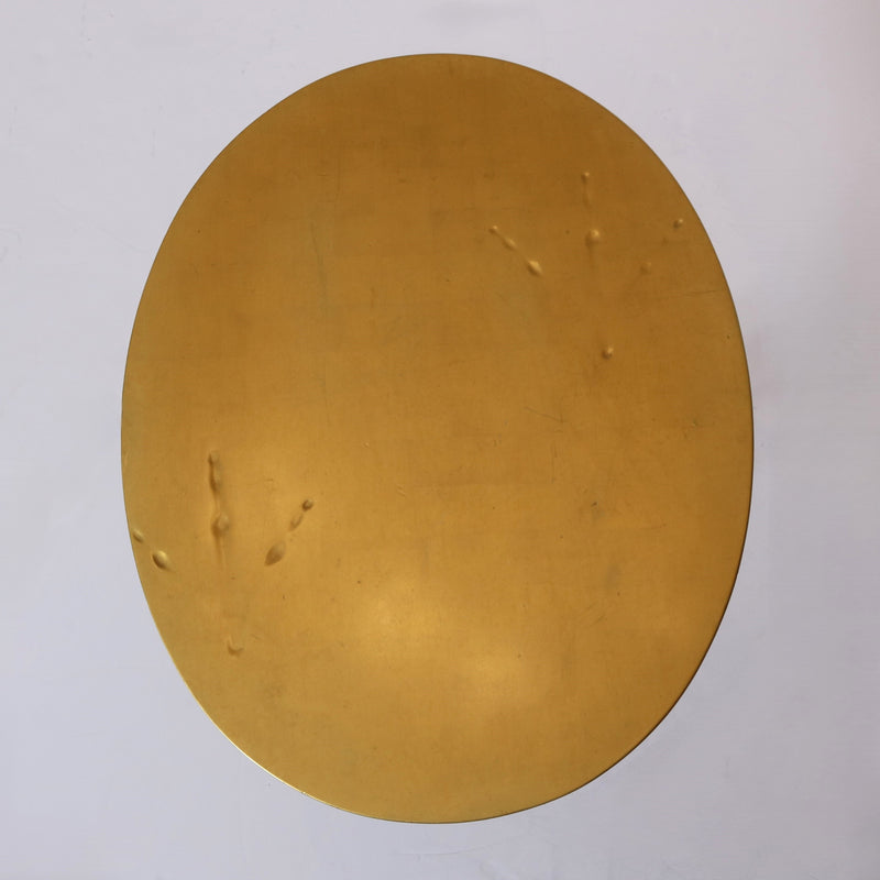 Pair of Side Tables, Model "Traccia" in Gold, Design by Meret Oppenheim, Executed by Simon International, 1970s
