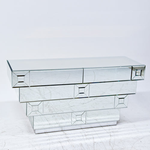 Hollywood Regency-style Mirrored Chest, Italy Late 20th Century