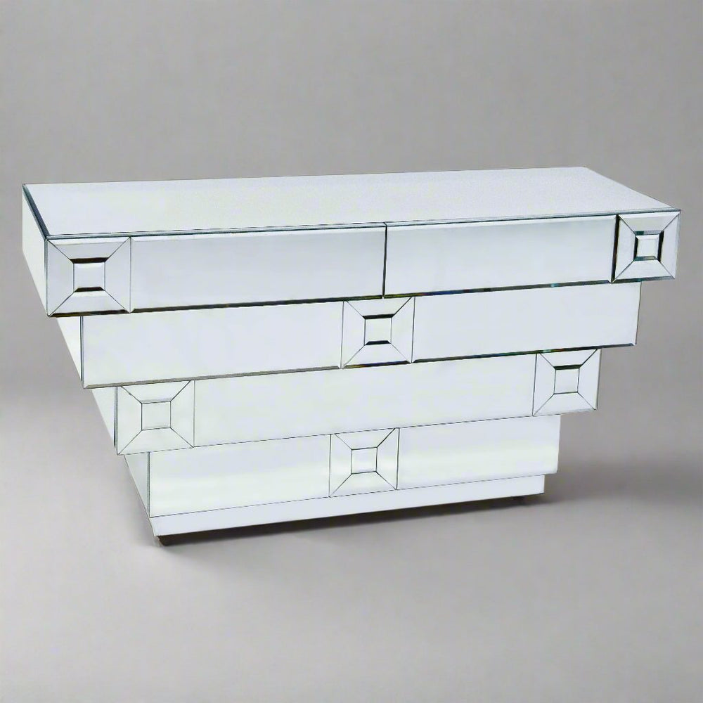 Hollywood Regency-style Mirrored Chest, Italy Late 20th Century