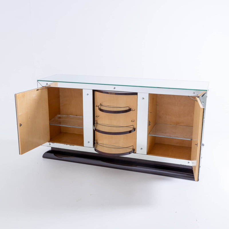 Mirrored Bar Cabinet by Bar Tugas, France 1950s