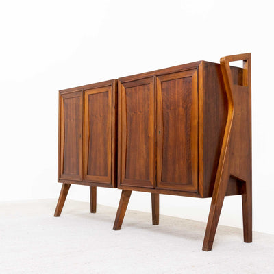 Mid-Century Walnut Cabinet, Italy 1950s