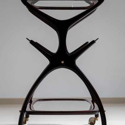 Bar Cart and Magazine Stand by Cesare Lacca, Italy 1960s