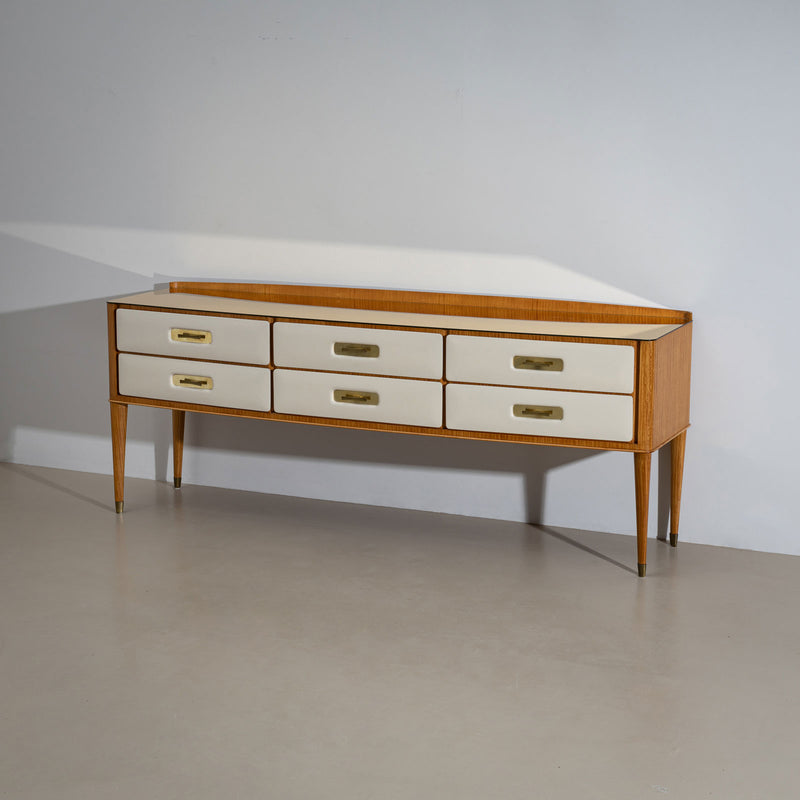 Sideboard with Parchment Front, Italy, Mid-20th Century