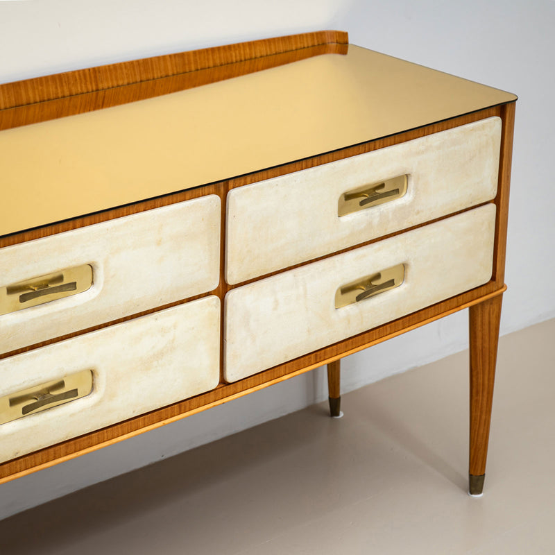 Sideboard with Parchment Front, Italy, Mid-20th Century