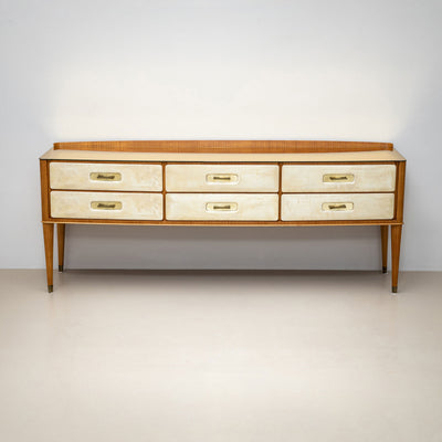 Sideboard with Parchment Front, Italy, Mid-20th Century