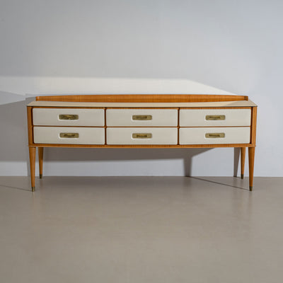 Sideboard with Parchment Front, Italy, Mid-20th Century