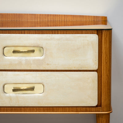 Sideboard with Parchment Front, Italy, Mid-20th Century