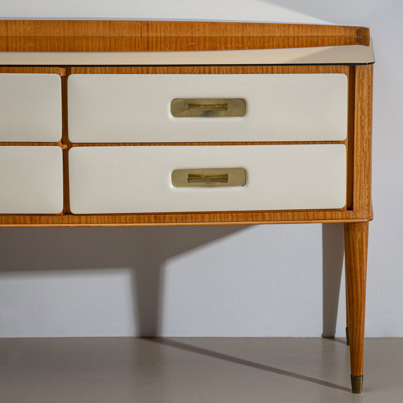 Sideboard with Parchment Front, Italy, Mid-20th Century