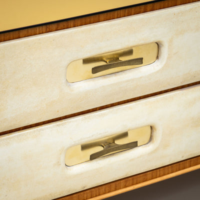 Sideboard with Parchment Front, Italy, Mid-20th Century