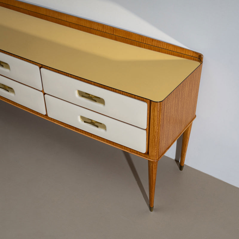 Sideboard with Parchment Front, Italy, Mid-20th Century