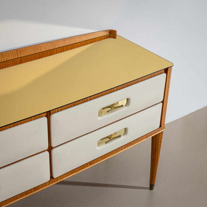 Sideboard with Parchment Front, Italy, Mid-20th Century