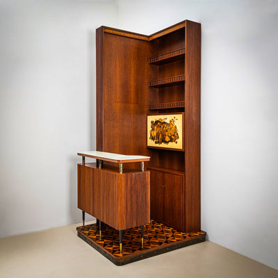 Corner Bar by Artigiani del Mobile Cantù and Luigi Anzani, Italy, Mid-20th Century