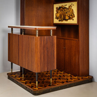 Corner Bar by Artigiani del Mobile Cantù and Luigi Anzani, Italy, Mid-20th Century