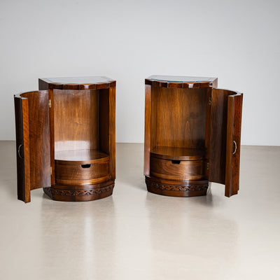 Pair of Art Deco Nightstands, Italy, 1940s