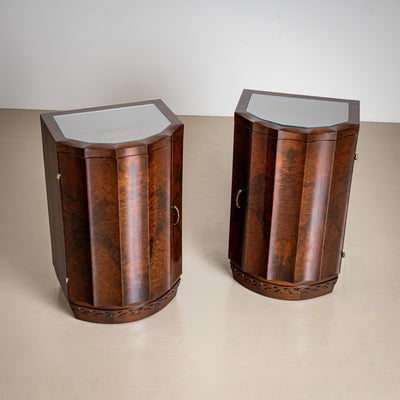 Pair of Art Deco Nightstands, Italy, 1940s