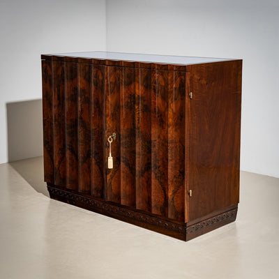 Art Deco Sideboard with Wavy Front, Italy, 1940s