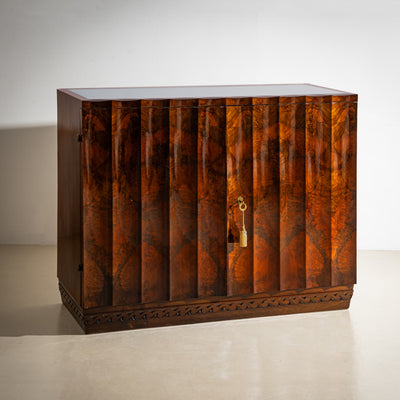 Art Deco Sideboard with Wavy Front, Italy, 1940s