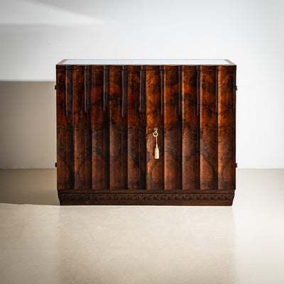 Art Deco Sideboard with Wavy Front, Italy, 1940s