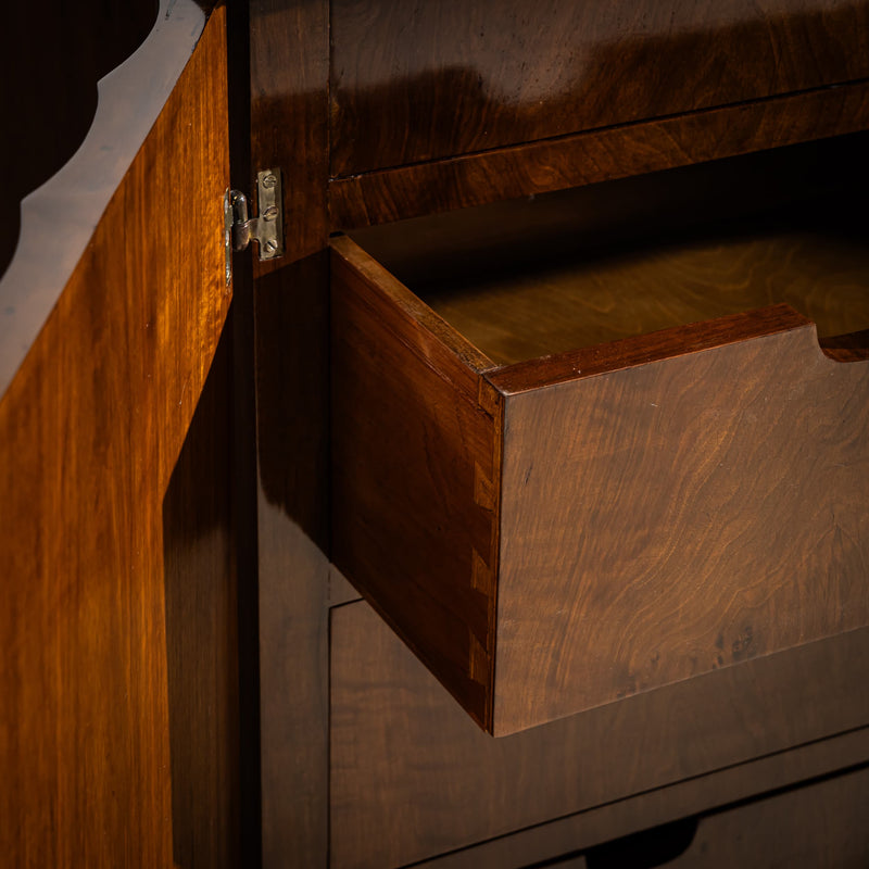 Art Deco Sideboard with Wavy Front, Italy, 1940s