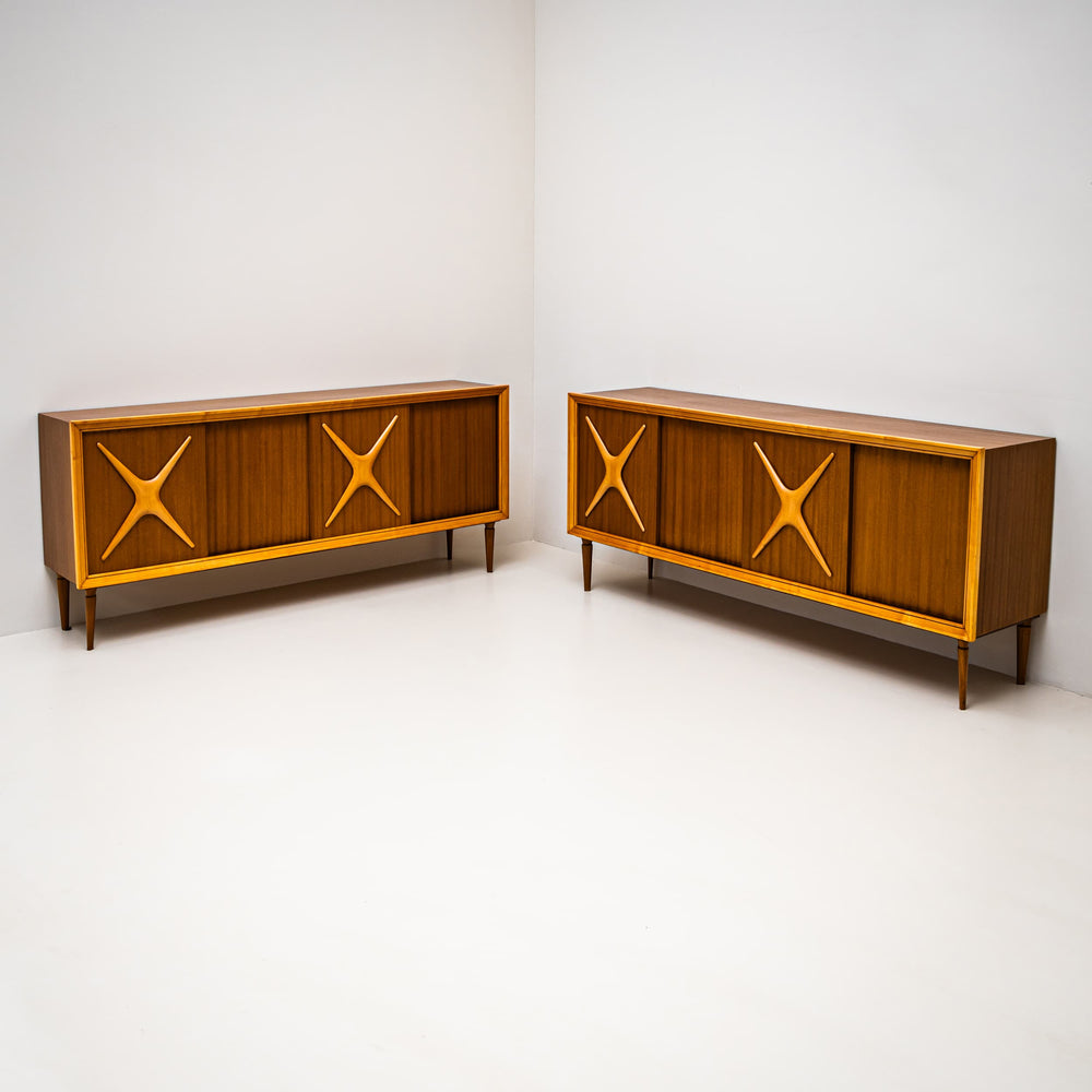 Pair of Sideboards, Italian Manufacture, Mid-20th Century