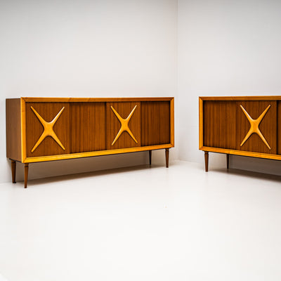 Pair of Sideboards, Italian Manufacture, Mid-20th Century