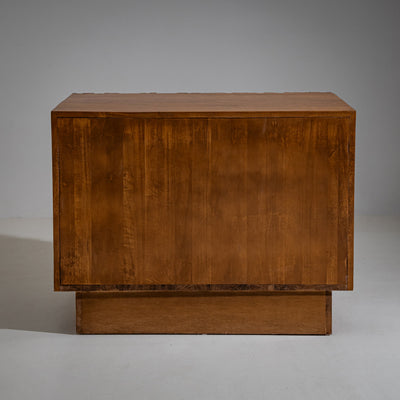 Pair of contemporary Italian Sideboards with Brutalist Surface Design