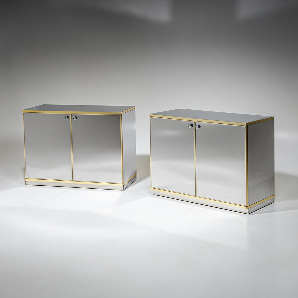 Pair of Hollywood Regency Sideboards, Italy, 1970s