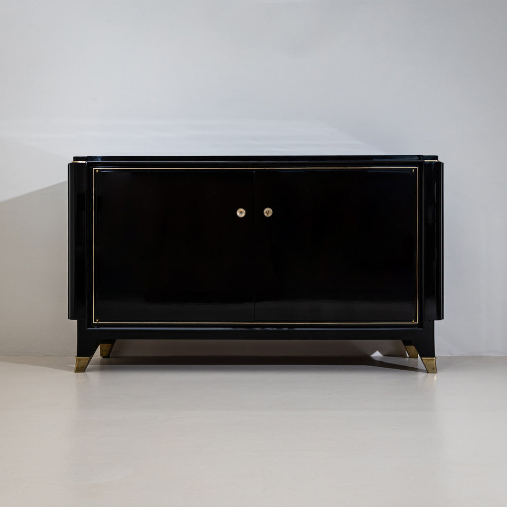 Black Sideboard in the Style of De Coene Frères, France, 1940s