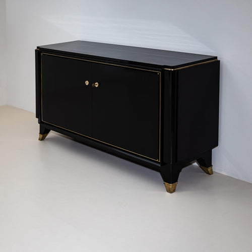 Black Sideboard in the Style of De Coene Frères, France, 1940s