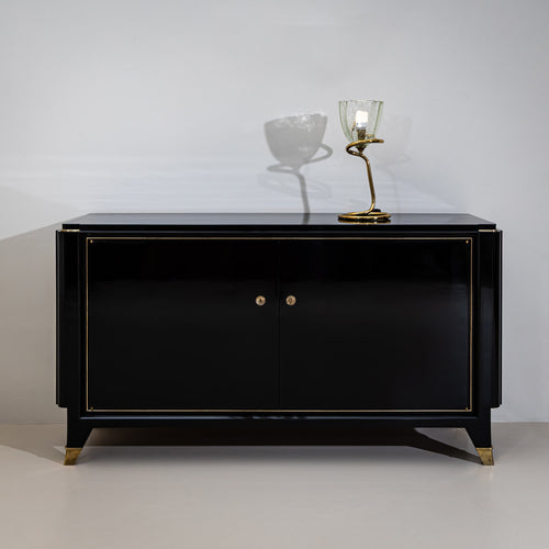 Black Sideboard in the Style of De Coene Frères, France, 1940s