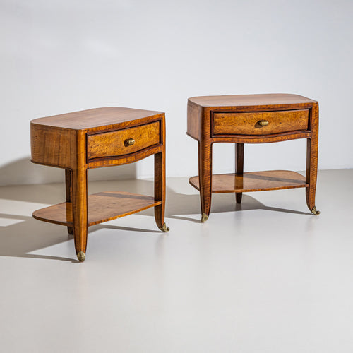 Pair of Bedside Tables, Italy, 1st Half 20th Century