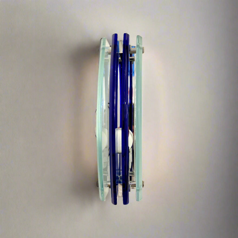 Pair of Modernist Italian Art Glass Sconces by Veca