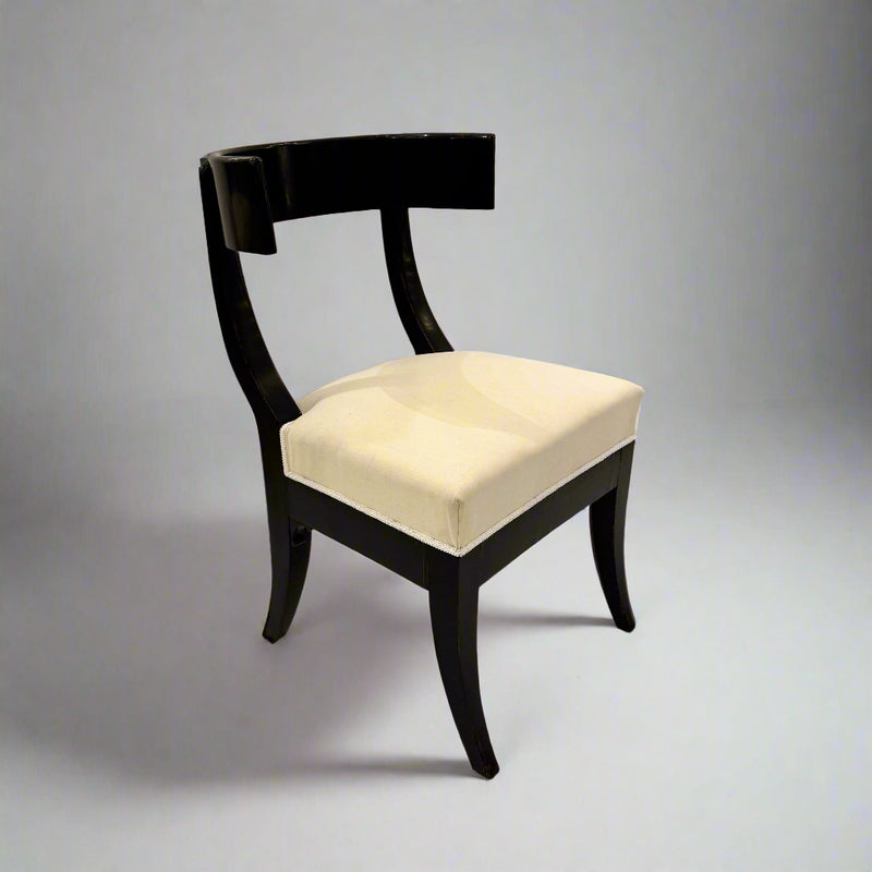 Pair of Klismos Ebonized Early 19th Century Side Chairs