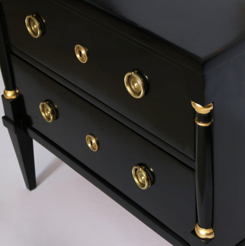 Fine Pair of Ebonized  Bedside Chest of Drawers, 19th/20th Century