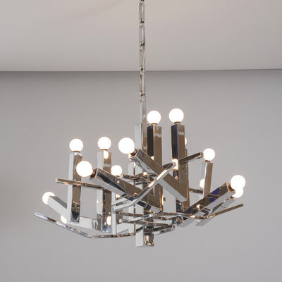 Italian Modernist Sixteen Light Chandelier