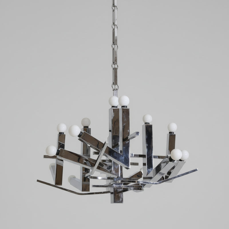 Italian Modernist Sixteen Light Chandelier