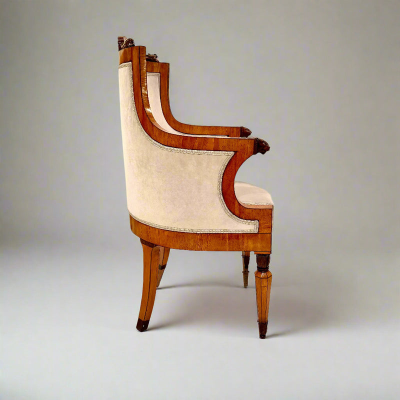 Fine Pair of Biedermeier Armchairs, Italy, 1827