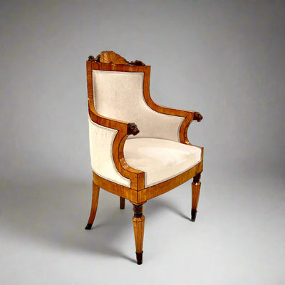 Fine Pair of Biedermeier Armchairs, Italy, 1827